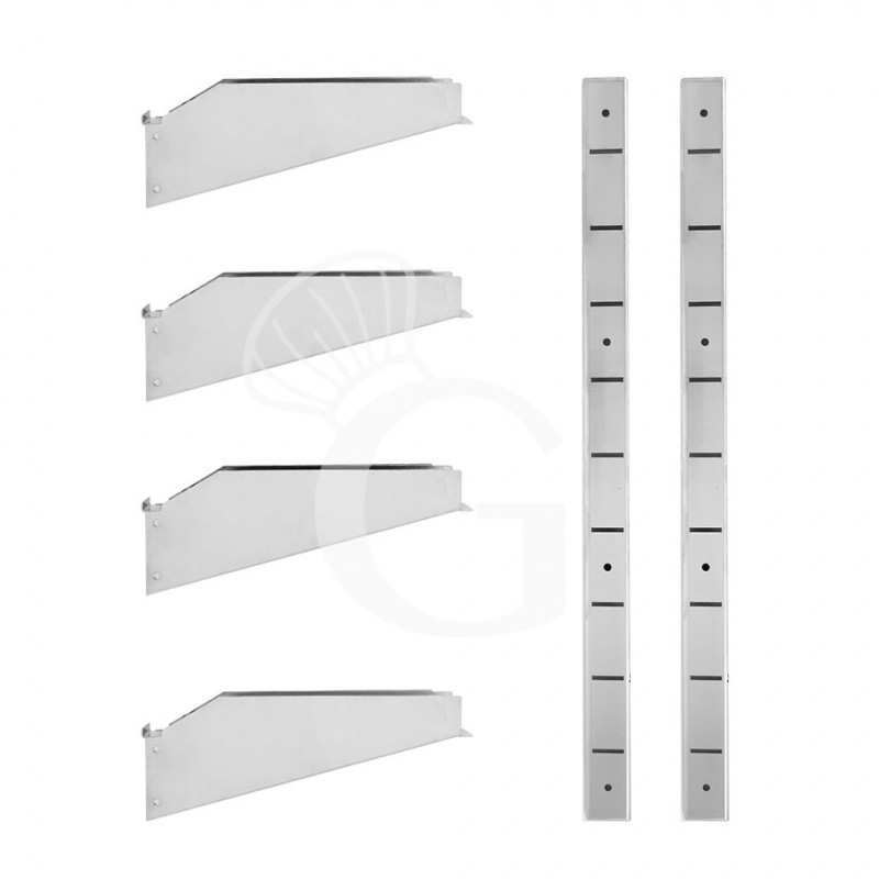 copy of Mensola in acciaio inox doppia, L 1200 mm x P 300 mm x H 700 mm