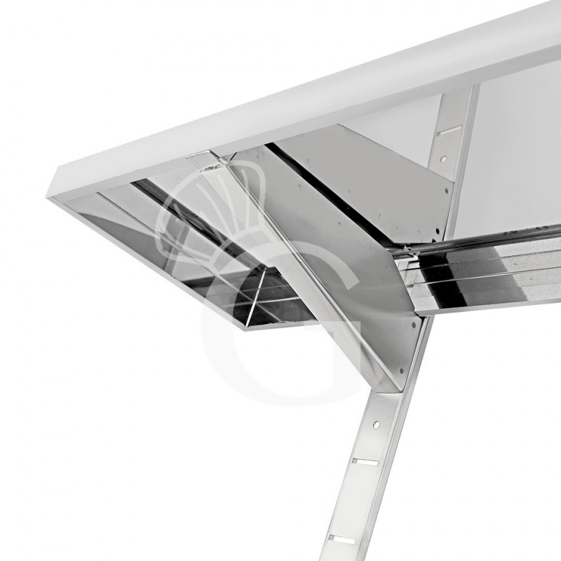 Wandboard aus Edelstahl, doppelt, B 1500 mm x T 400 mm x H 700 mm