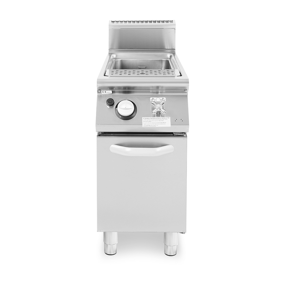 Profi Gas-Nudelkocher, 1 Becken (40 Liter) mit Schrank (B 400 mm x T 900 mm x H 870 mm)