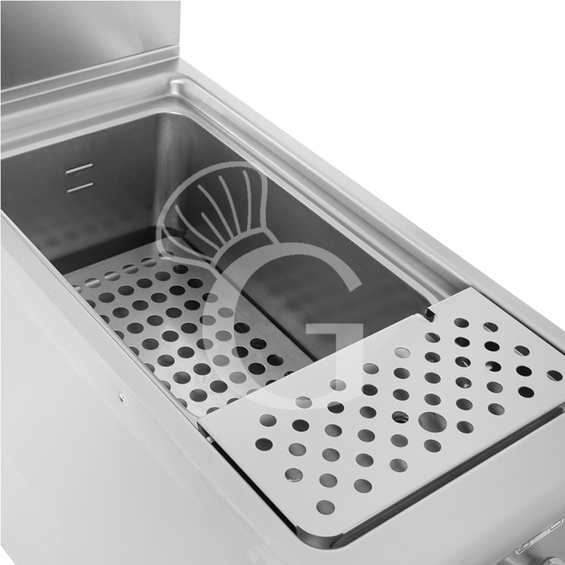 Profi Gas-Nudelkocher, 1 Becken (40 Liter) mit Schrank (B 400 mm x T 900 mm x H 870 mm)