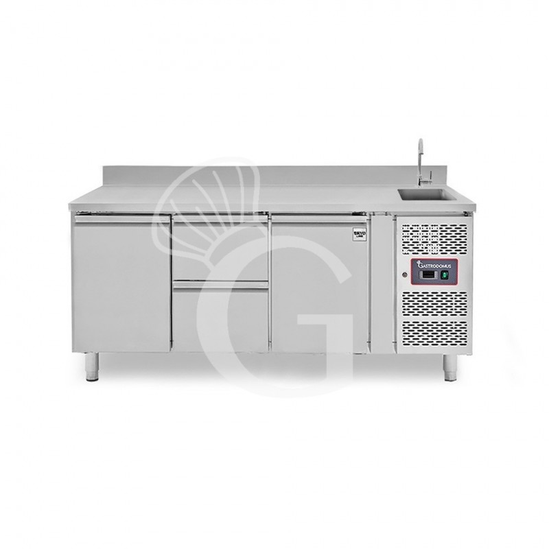 copy of Tavolo refrigerato - 2 porte - Prof. 700 - temperatura -2°C/+8°C