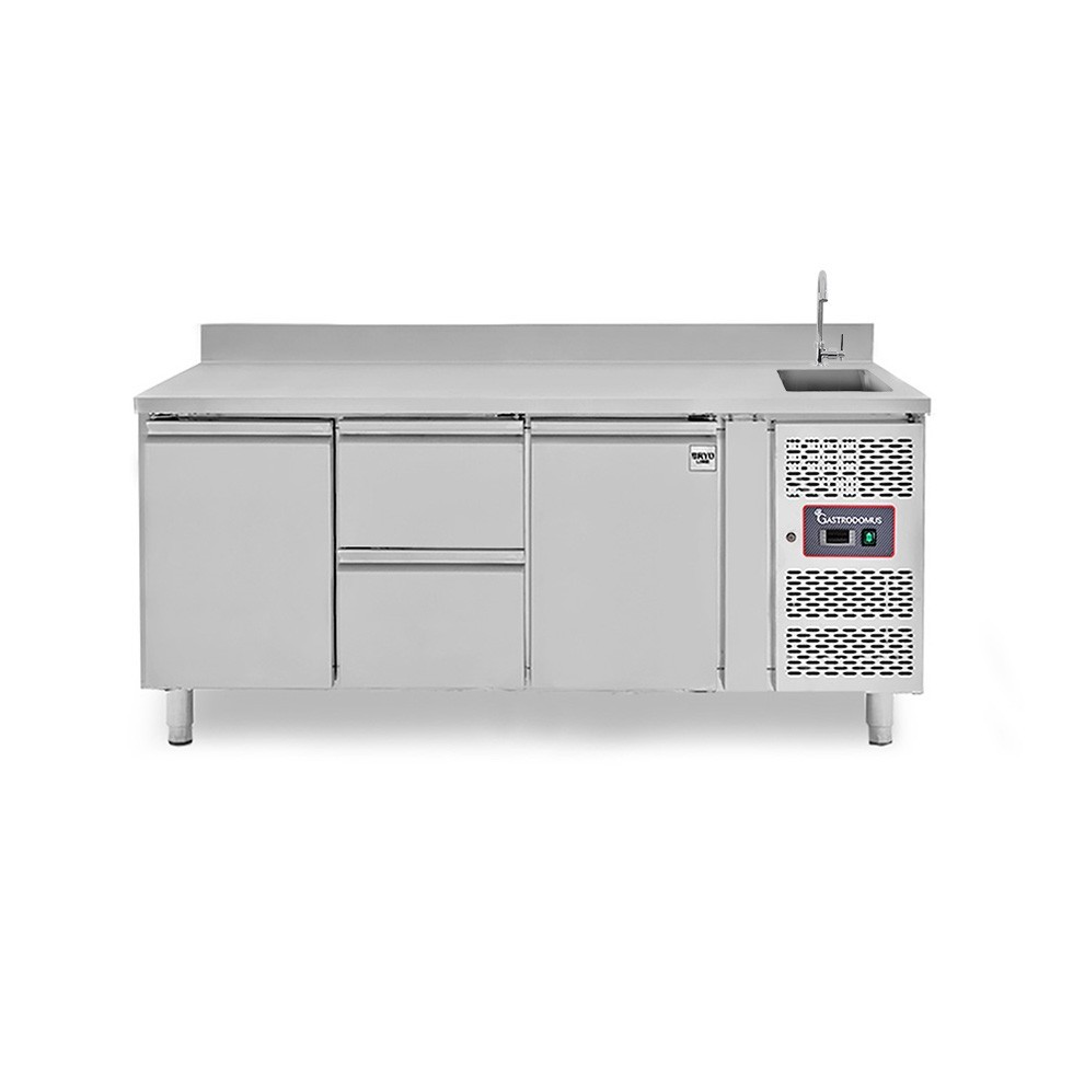 copy of Tavolo refrigerato - 2 porte - Prof. 700 - temperatura -2°C/+8°C