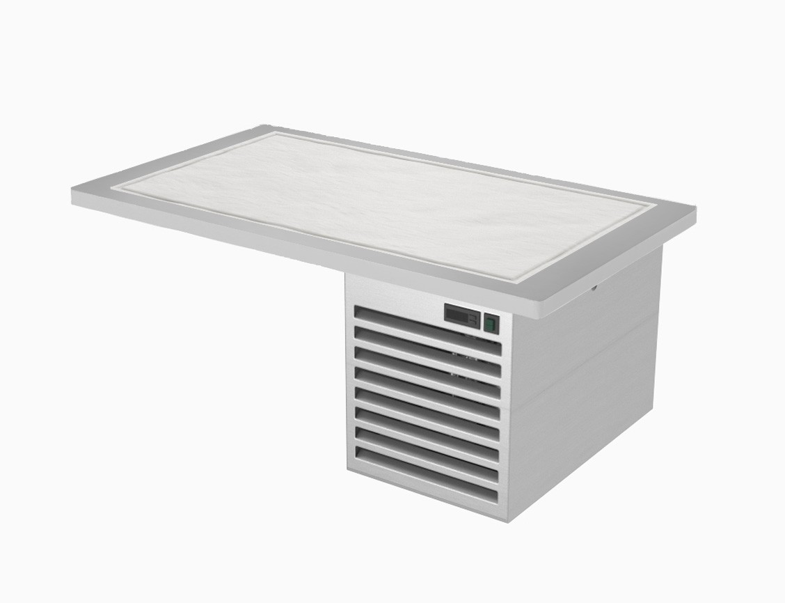 Einbau-Kühlplatte, statisch, Quarz, B 1660 x T 640 x H 510 mm