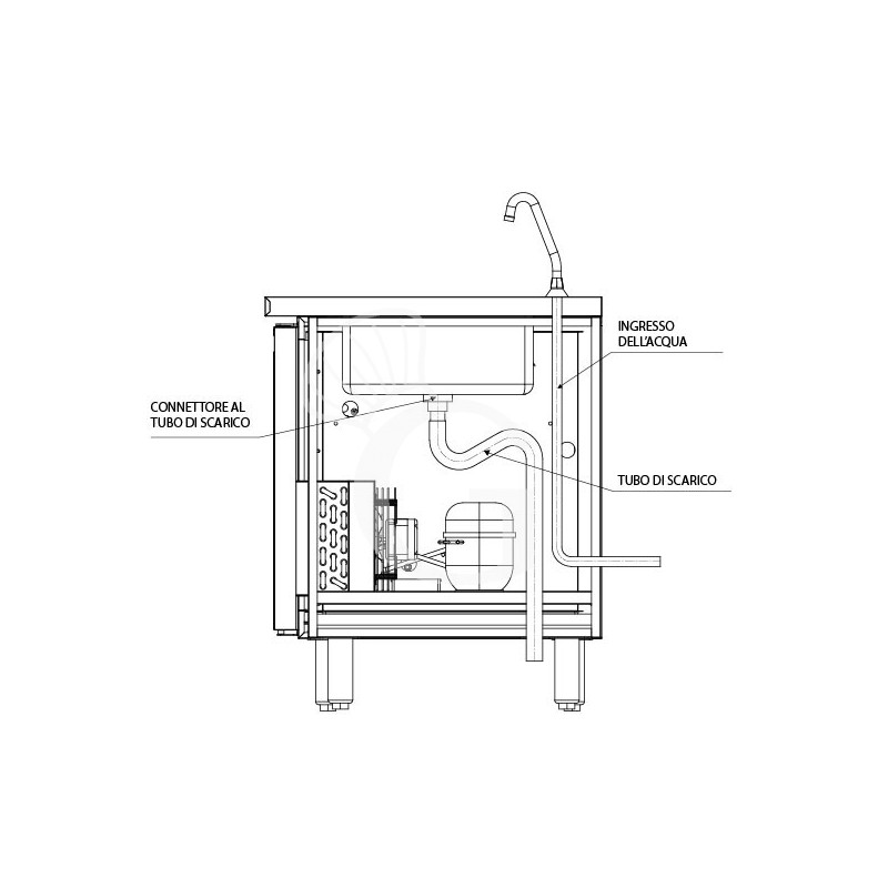 copy of Tavolo refrigerato - 2 porte - Prof. 700 - temperatura -2°C/+8°C