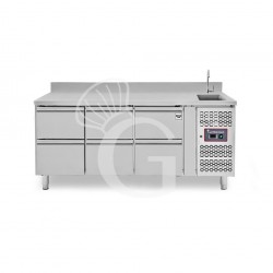 copy of Tavolo refrigerato - 2 porte - Prof. 700 - temperatura -2°C/+8°C