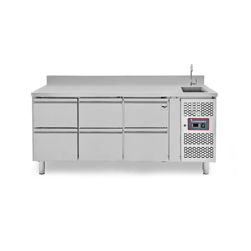 copy of Tavolo refrigerato - 2 porte - Prof. 700 - temperatura -2°C/+8°C