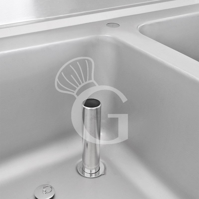 copy of Lavapentole armadiato in acciaio inox,porte scorrevoli,alzatina,1 vasca, L 1800 x P 600 x H 850 mm