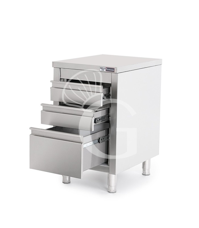 copy of Cassettiera 2 cassetti e un cassettone, L 500 x P 600 x H 850 mm
