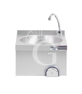 Handwaschbecken, Wandmontage, Kniebedienung, mit Wasserhahn