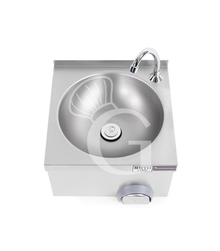 Handwaschbecken, Wandmontage, Kniebedienung, mit Wasserhahn