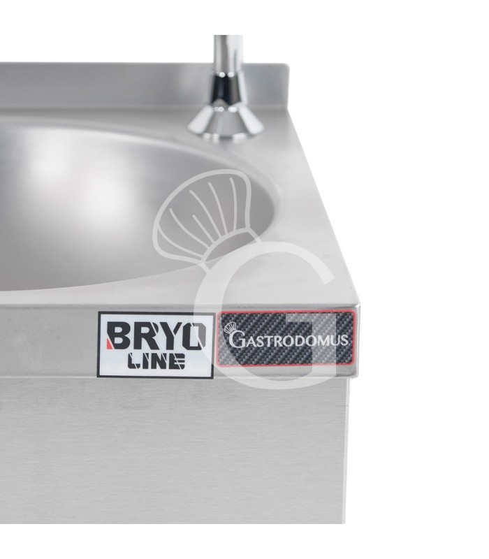 Handwaschbecken, Wandmontage, Kniebedienung, mit Wasserhahn