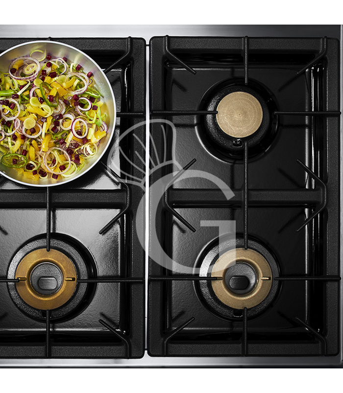 Gaskochfeld 6-flammig mit Zündbrenner, Tischgerät, Tiefe 700 mm