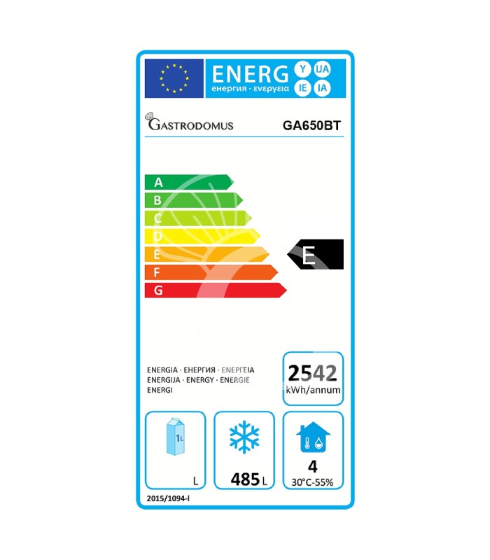 copy of Armadio refrigerato ventilato TN - porta in vetro - capacità 650 LT - tropicalizzato