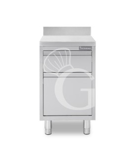 Cassettiera con cassetto, bottigliera, alzatina, L 500 x P 700 x H 850 mm