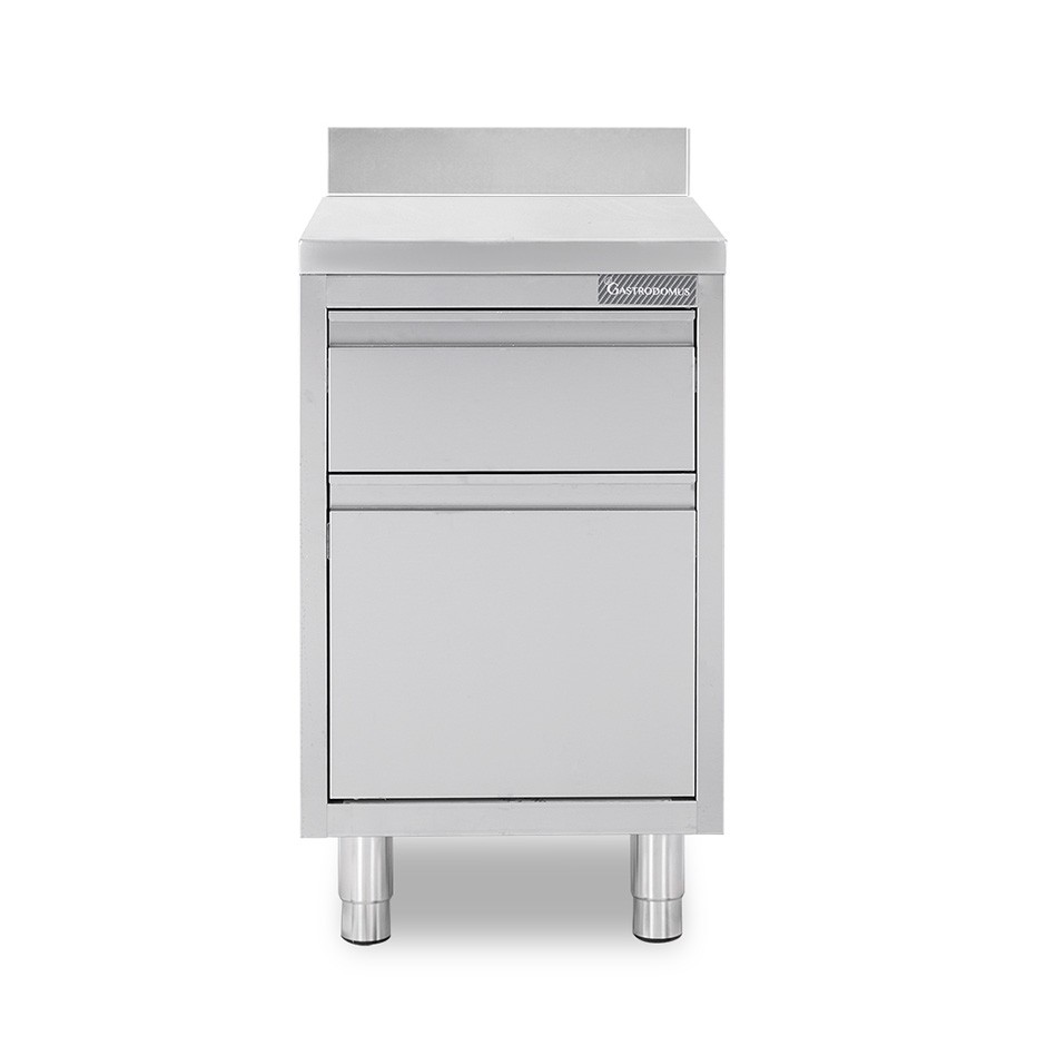 Cassettiera con cassetto, bottigliera, alzatina, L 500 x P 700 x H 850 mm