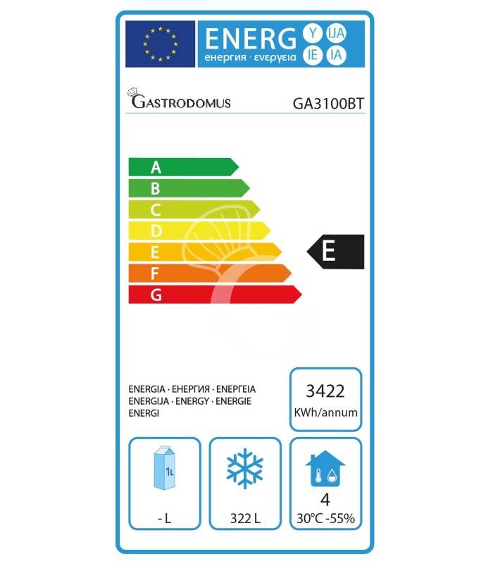 Tiefkühltisch, 3-türig, Tiefe 700 mm, -18°C/-22°C, Energieklasse E
