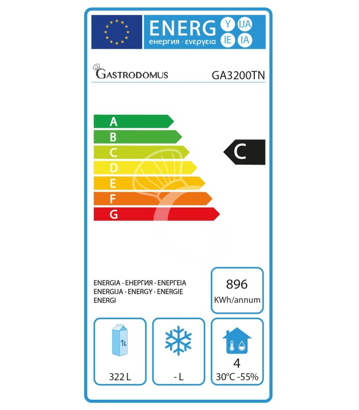 Kühltisch 3-türig, Aufkantung, Tiefe 700 mm, -2°C/+8°C, Energieklasse E