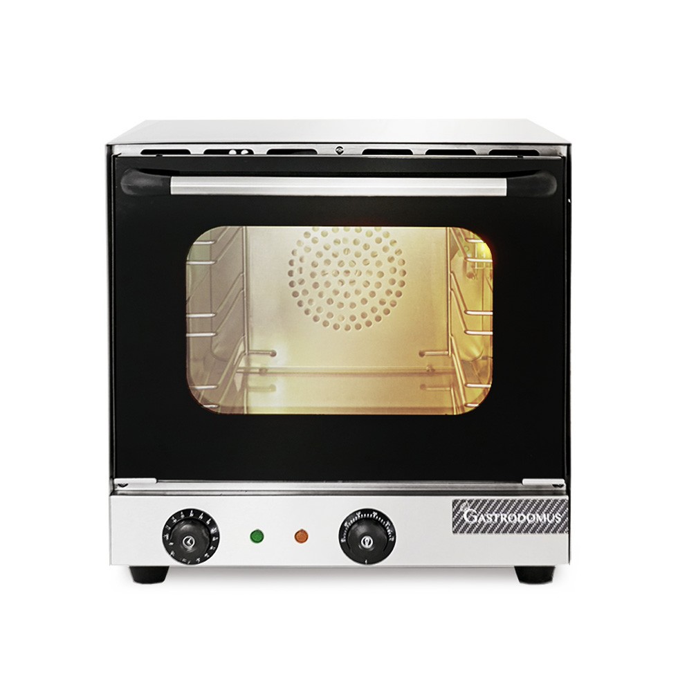 Elektro Heißluftofen, Klapptür, mechanische Steuerung, 3 Backbleche, 2,6 kW