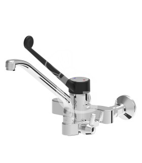 Zweiloch, Einhebelmischer, Wandmontage, Ellenbogen - Bedienhebel, Länge 200 mmL 200 mm