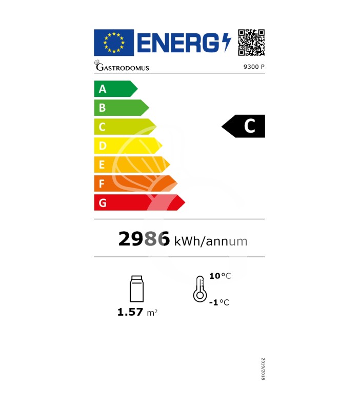 Kuchenvitrine, statisch, 620 L, +2°C/+10°C, 3 Glasseiten