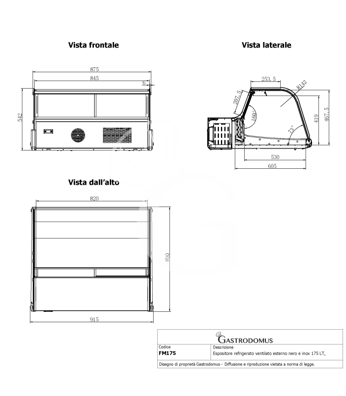 copy of Tischkühlvitrine – schwarz & Edelstahlfarben – belüftet – Kapazität 120 Liter – LED-Innenbeleuchtung