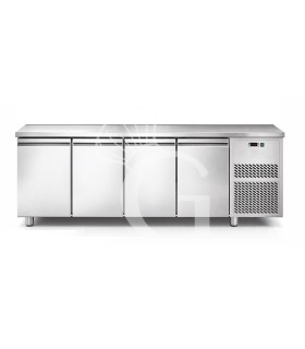 Tavolo refrigerato 4 porte Prof. 800 mm - temperatura 0°C/+10°C