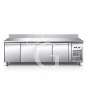 Tiefkühltisch, 4-türig, Aufkantung, Tiefe 700 mm, -18°C/-22°C, Energieklasse D