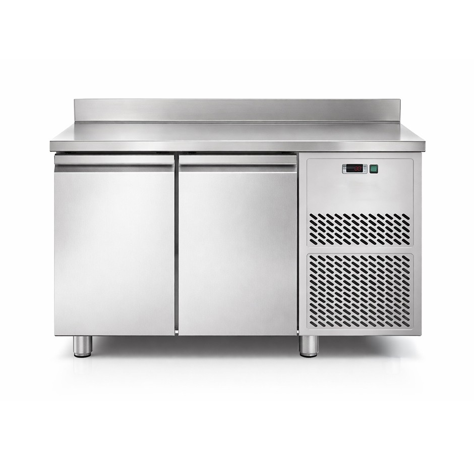 Tiefkühltisch, 2-türig, Aufkantung, T 700 mm, -18°C/-22°C , Energieklasse E