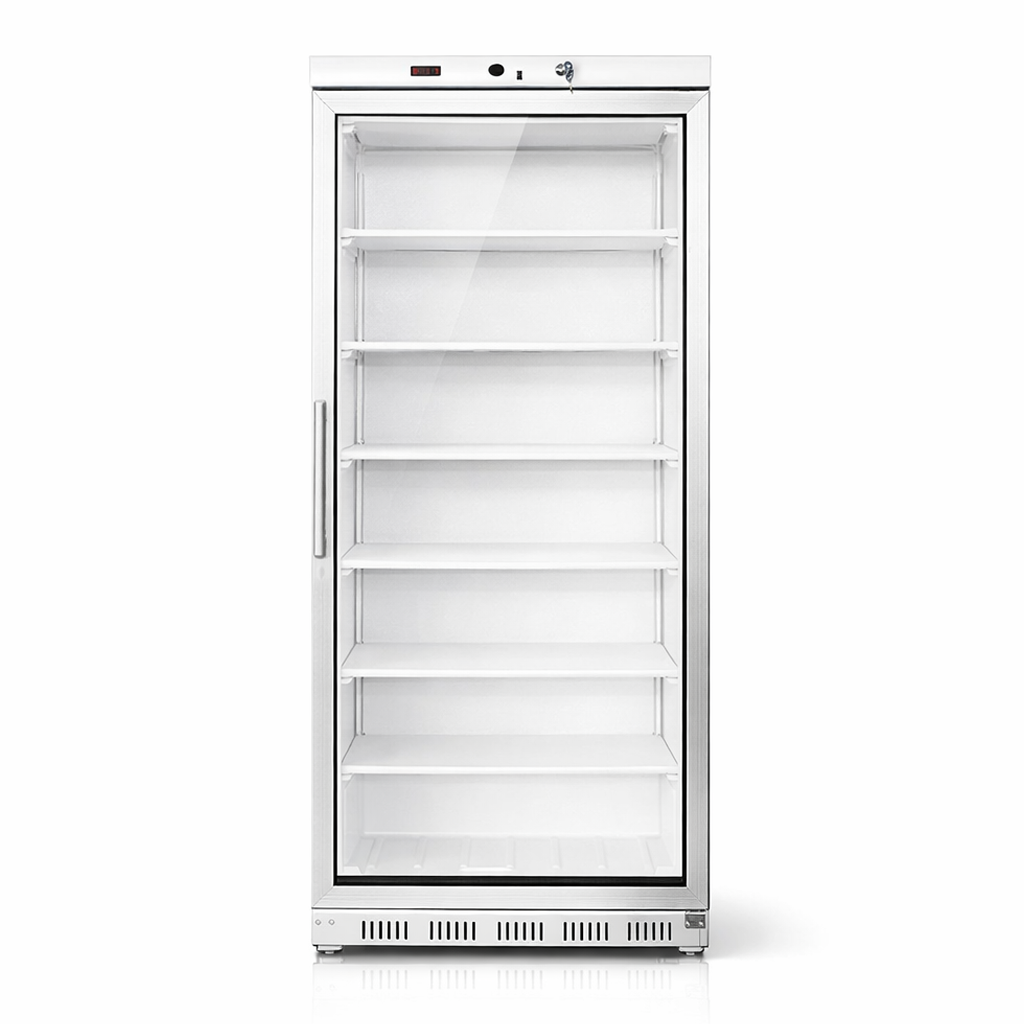 Statische Kühlvitrine mit Temperatur -18°C/-22°C - 555 LT - Glastür