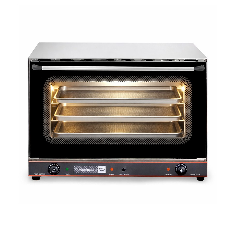 Elektro Heißluftdämpfer / Kombidämpfer, Klapptür, mechanische Steuerung, 4 Backbleche (600x400 mm), 6,4 kW