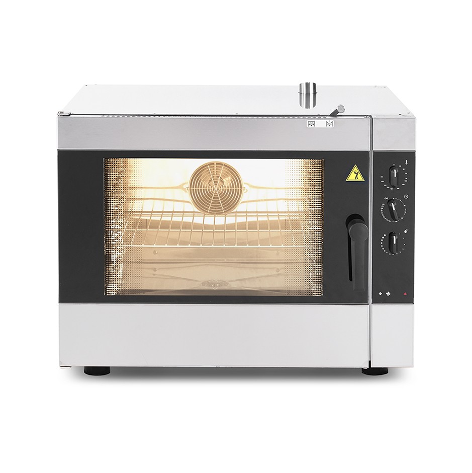 Gastro Heißluftofen, elektrisch, Luftbefeuchter, elektromechanische Steuerung, für 5 600x400mm oder 5 GN1/1 Backbleche