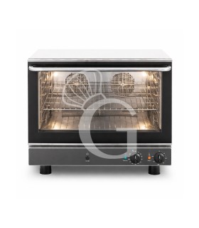Elektro Heißluftofen, für die Bäckerei, Luftbefeuchter, Klapptür, mechanische Steuerung, einphasig, 4 Backbleche (600x400 mm)