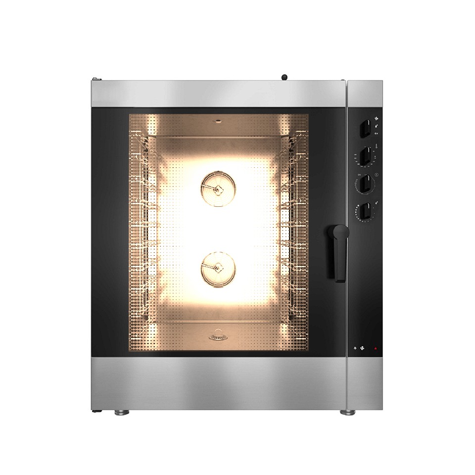 Gas Heißluftdämpfer / Kombidämpfer, elektromechanische Steuerung, Luftbefeuchter, für 10 Backbleche GN1/1 oder 600x400 mm