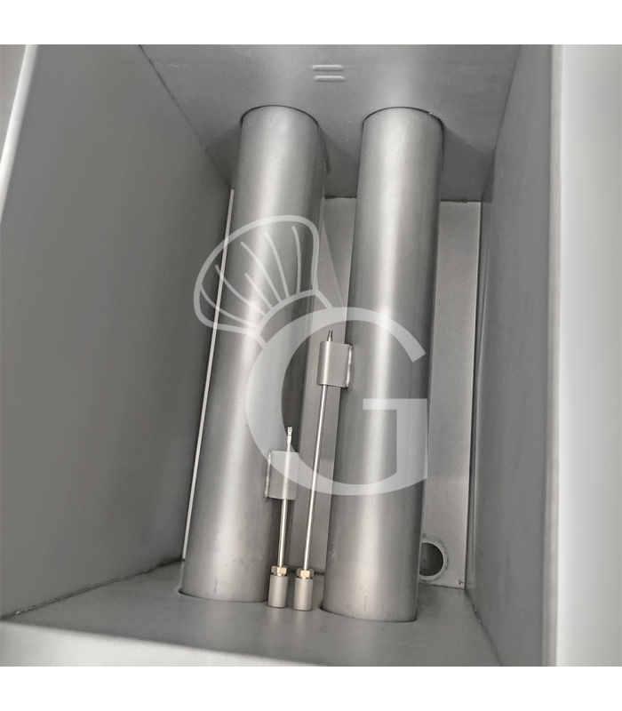 Profi Gas-Fritteuse mit 2 Becken (2 x 13 Liter) und Schrank, Standgerät, 22 kW