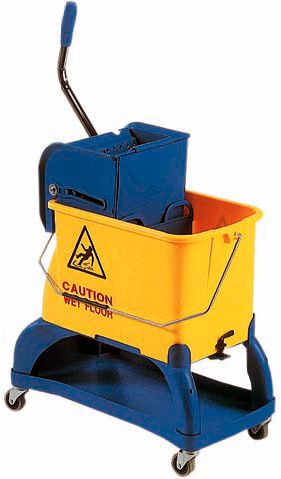 Einfachfahreimer/Systemwagen mit Mopp-Presse, B 550 mm x T 270 x H 870 mm