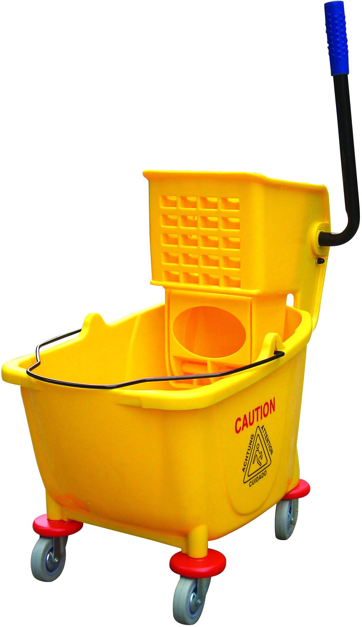 Einfachfahreimer/Systemwagen mit Mopp-Presse, B 600 mm x T 400 mm x H 920 mm