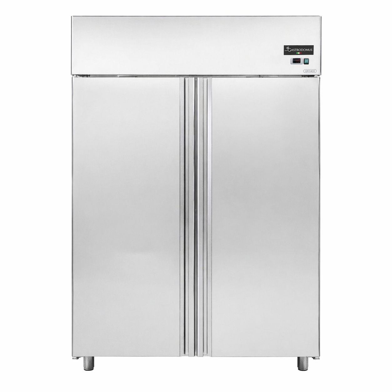 Kühlschrank (1400 Liter), Edelstahl, Umluftkühlung, 2-türig, Temperatur 0°C /+10°C, Energieklasse G