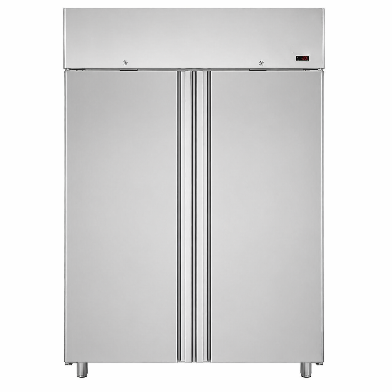 Kühlschrank (1400 Liter), Edelstahl, Umluftkühlung, 2-türig, Temperatur -2°C/+10°C, Energieklasse G