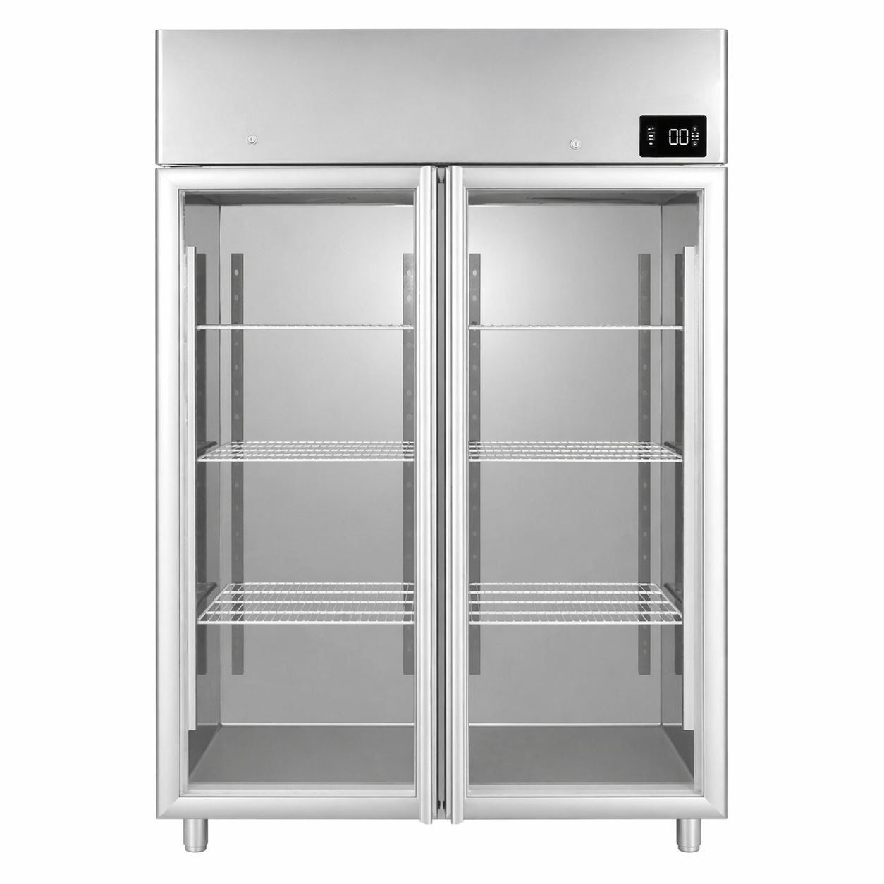 Kühlschrank (1400 Liter), Umluftkühlung, 2 Glastüren, Temperatur -2°C /+10°C, Energieklasse C