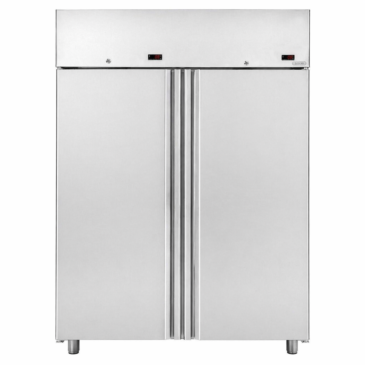 Kombinierter Kühlschrank (1400 Liter), Edelstahl, Umluftkühlung, 2-türig, doppelte Temperatur 0°C/+10°C, Energieklasse G