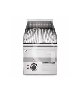 Elektro Bratplatte - gerillt, Tischgerät, T 600 mm, 3000 W, einphasig