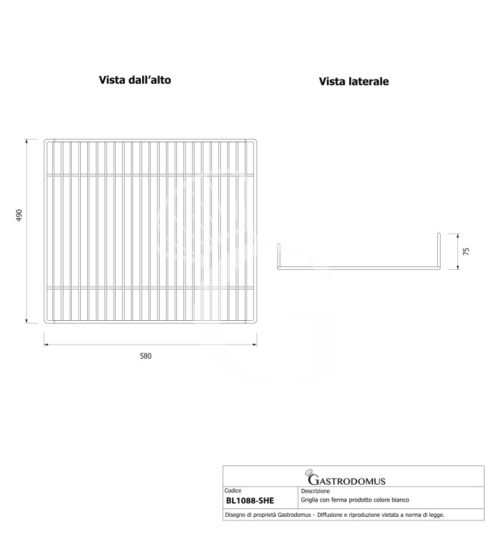 copy of Griglia plastificata 330 mm x 430 mm