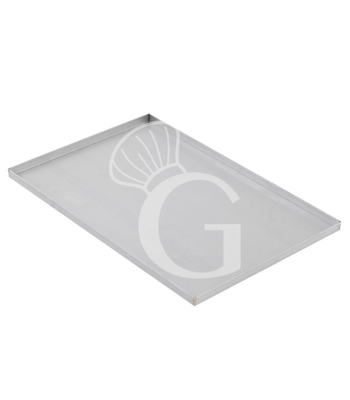 Backblech/Pizzablech, aluminisiert, rechteckig, B 600 mm x T 400 mm x H 20 mm