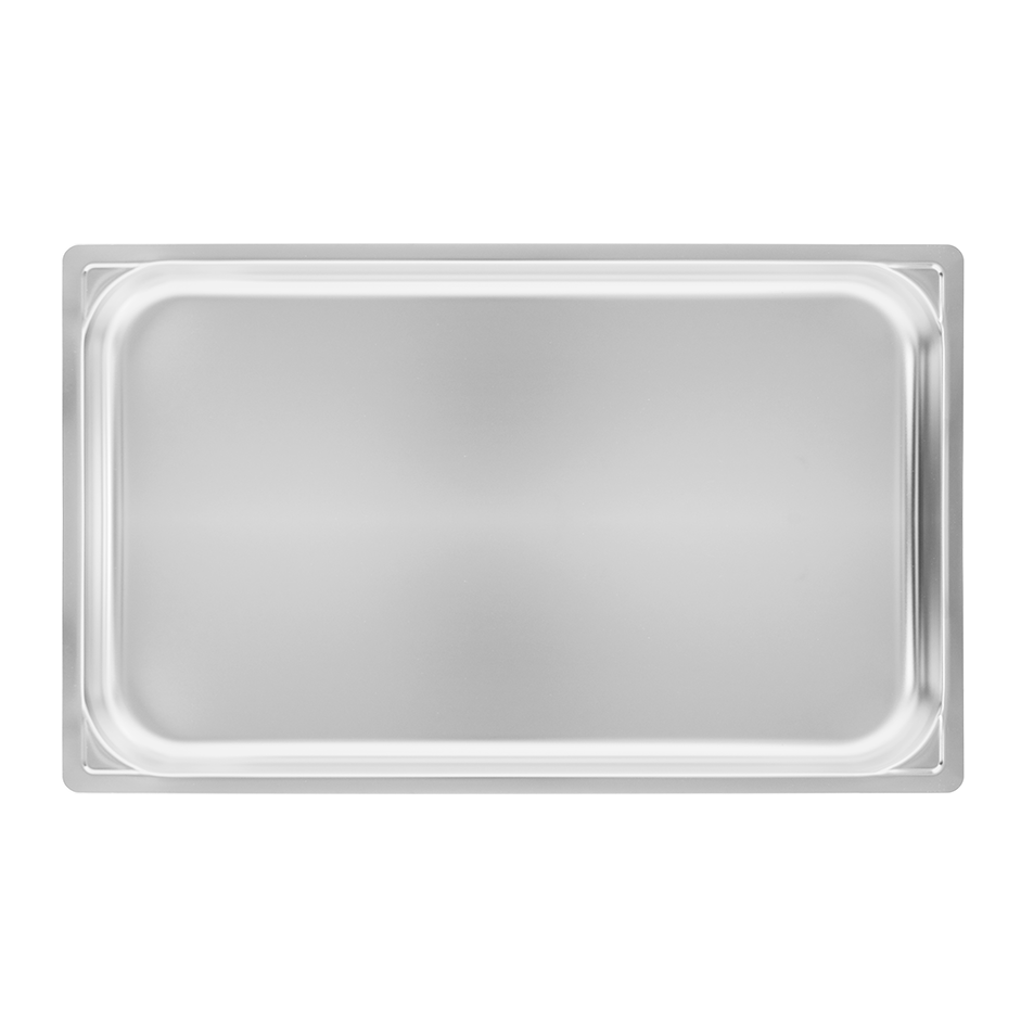 Teglia quadrata in acciaio inox GN 1/1 - 530 mm x 325 mm x altezza 65 mm