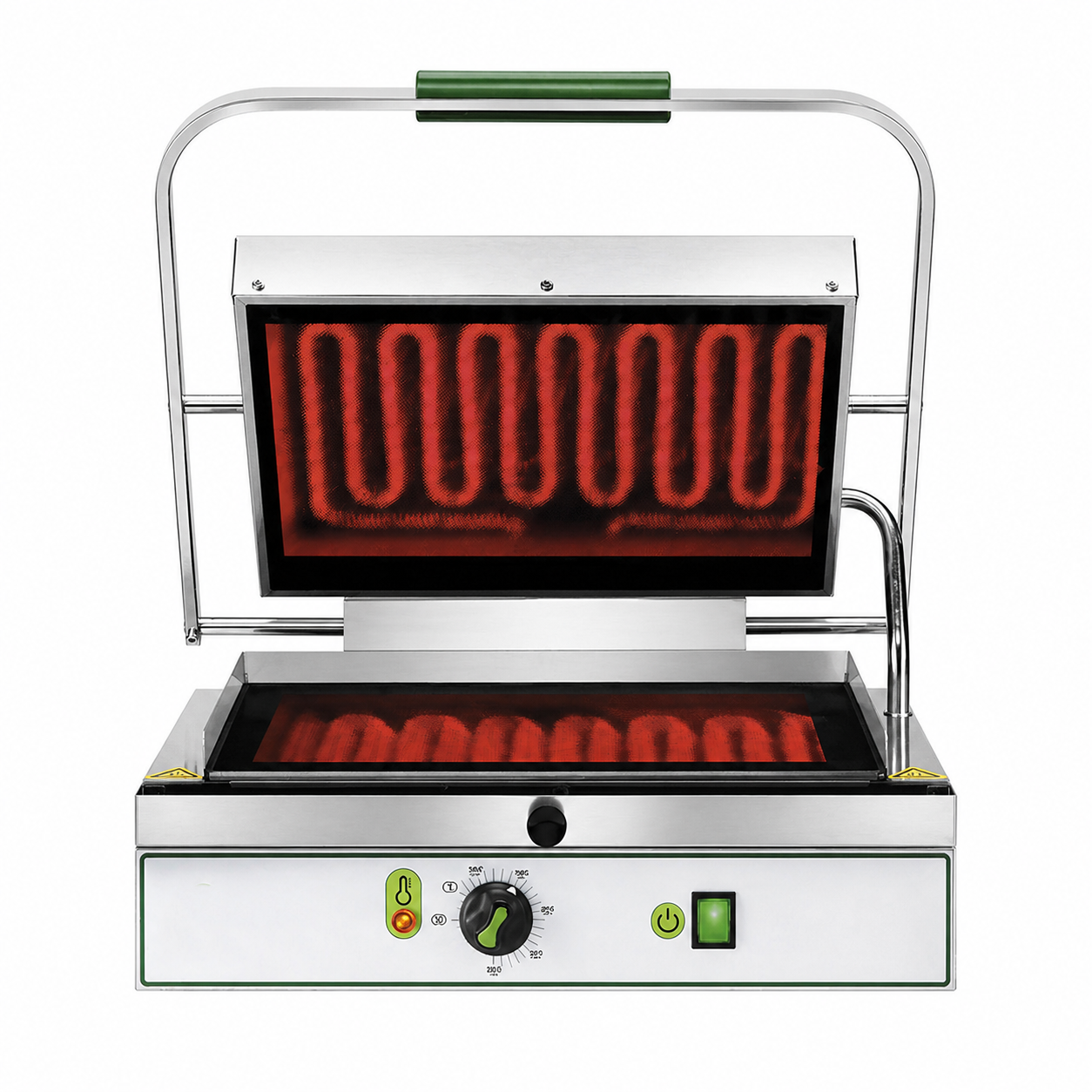 Kontaktgrill, Glaskeramik, glatt, B 490 mm x T 450 mm x H 190/600 mm