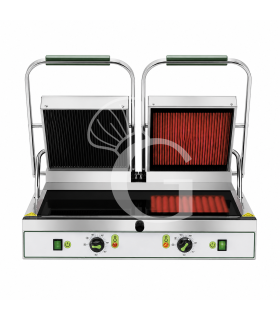 Doppel Kontaktgrill, Glaskeramik, glatt u. gerillt, B 630 mm x T 450 mm x H 190 mm