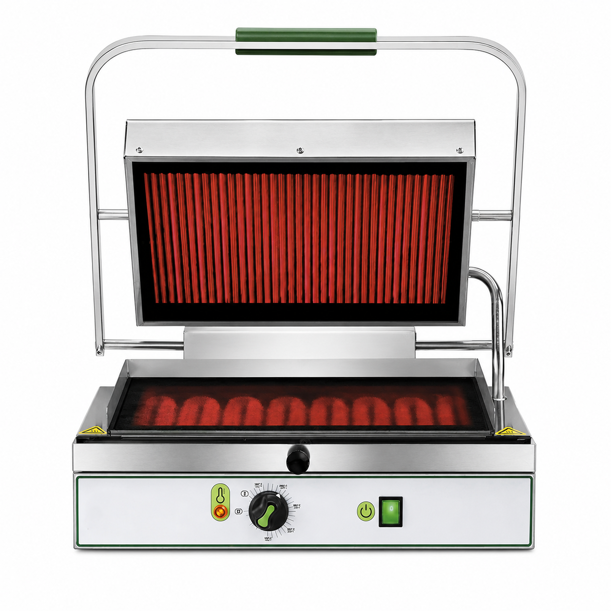 Kontaktgrill, Glaskeramik, glatt u. gerillt, B 490 mm x T 450 mm x H 190/600 mm