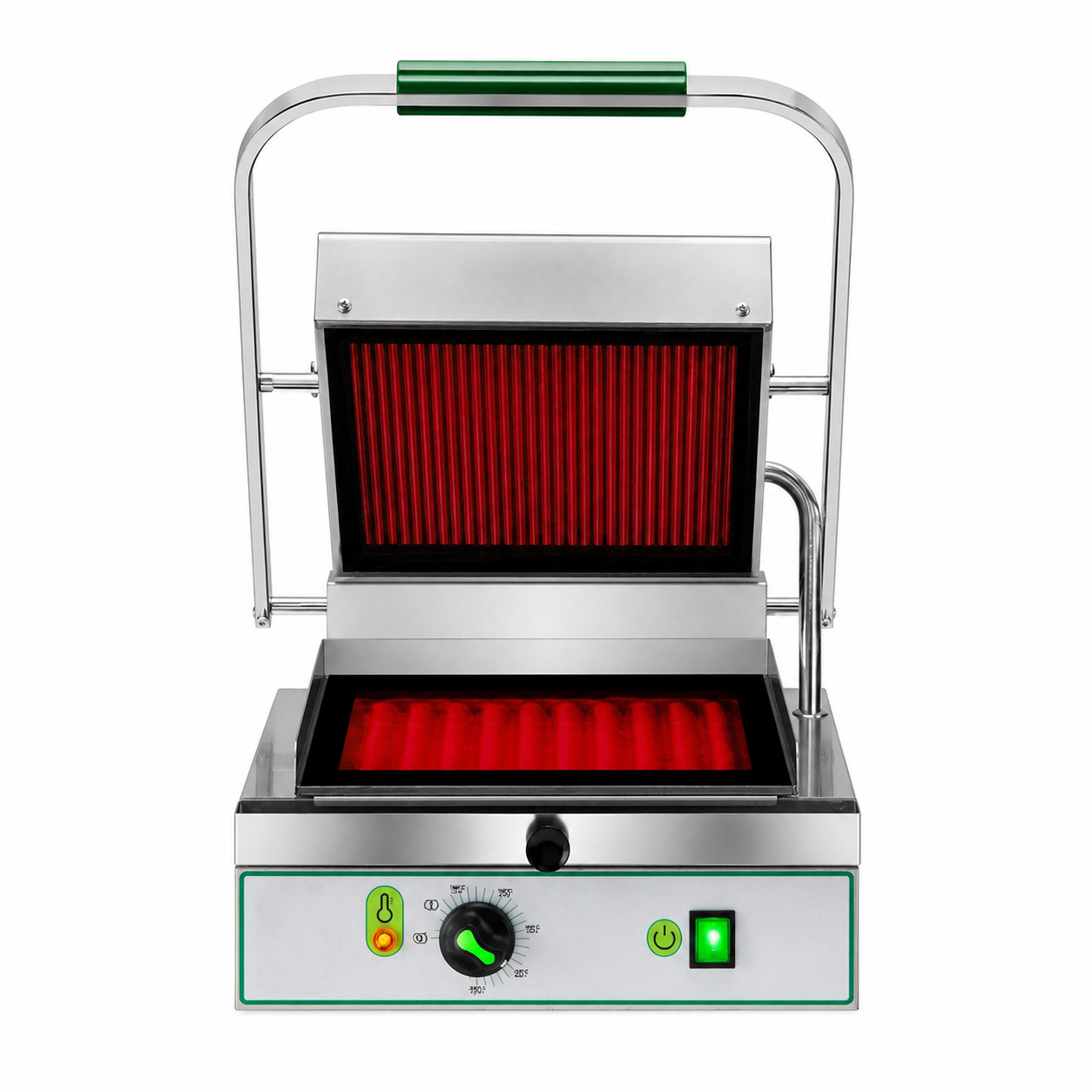 Kontaktgrill, Glaskeramik, glatt u. gerillt, B 340 mm x T 450 mm x H 190 mm