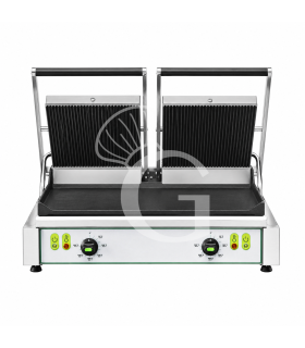 Doppel Kontaktgrill, glatt, Grillplatte aus Gusseisen, B 570 mm x T 360 mm x H 200 mm