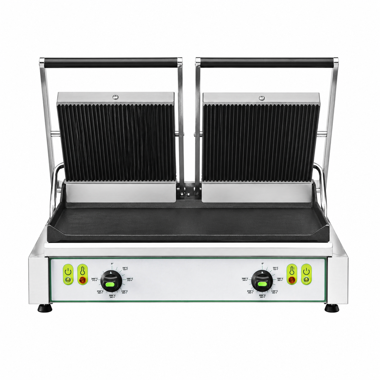 Doppel Kontaktgrill, glatt, Grillplatte aus Gusseisen, B 570 mm x T 360 mm x H 200 mm